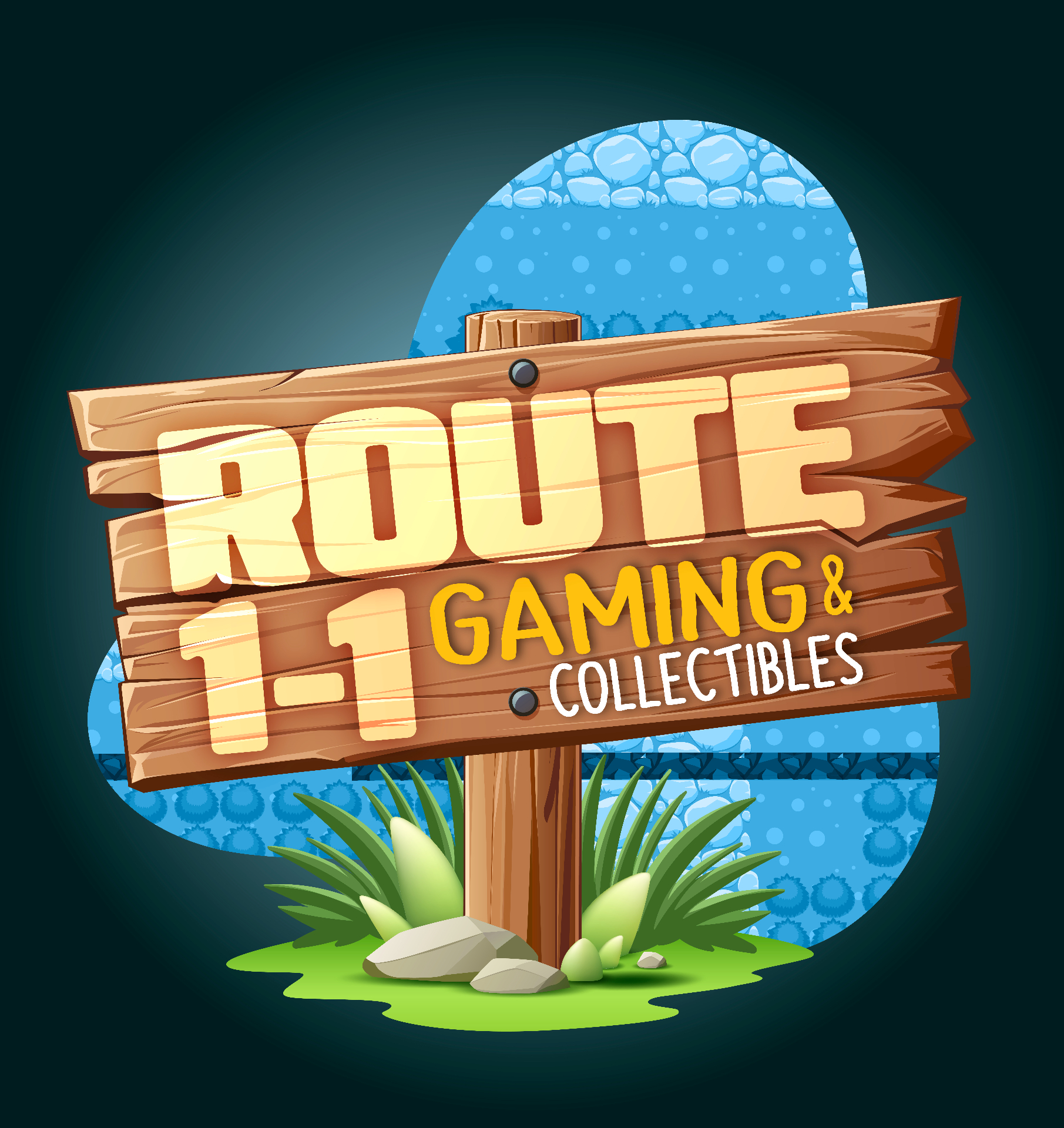 Route 1-1 — wooden signpost logo